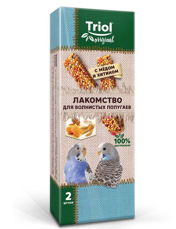 Лакомство Триол Оригинал TF-20500 д/мелк попугаев Мед и Хитин