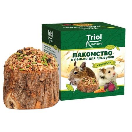 Лакомства в пеньке с овощами д/грызунов Триол Стандарт 70гр Триол