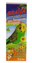 Брава палочки д/попугаев мед.-яичное лакомство 2шт. 93353