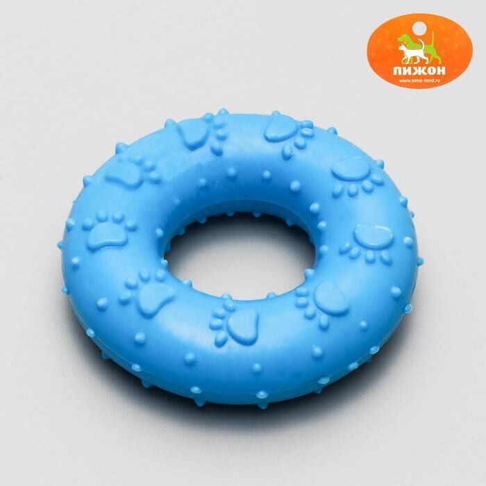 Игрушка резиновая "Пончик" 7см