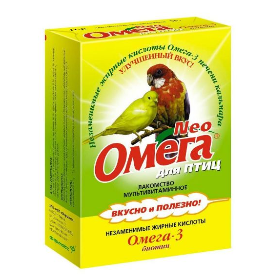 Лакомство Омега Neo д\птиц Биотин